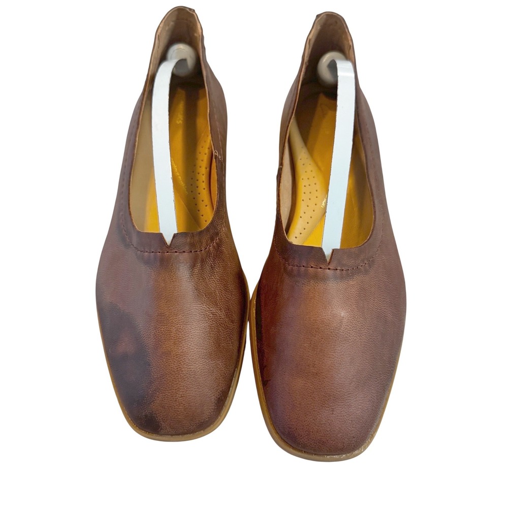 Clarks Collection Brown Leather Contour Cushion Loafers Flats Womens‎ 8 Wide